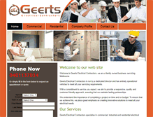 Tablet Screenshot of geertselectricalcontractors.com.au